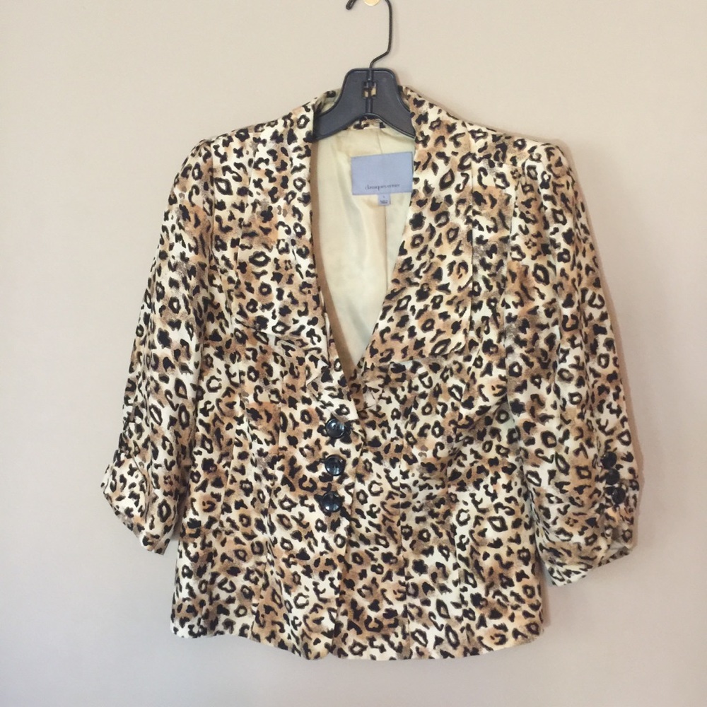 Classiques Leopard Print Jacket Blazer Small